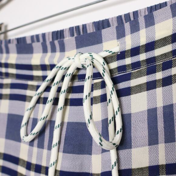 BAUM UND PFERDGARTEN Nue Plaid Crop Pants Silk Blend Blue White Women's 36/S - Picture 6 of 13